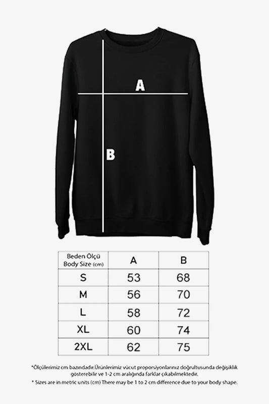 Geriye Bakma – Kaykaylı Kedi Baskılı Sweatshirt